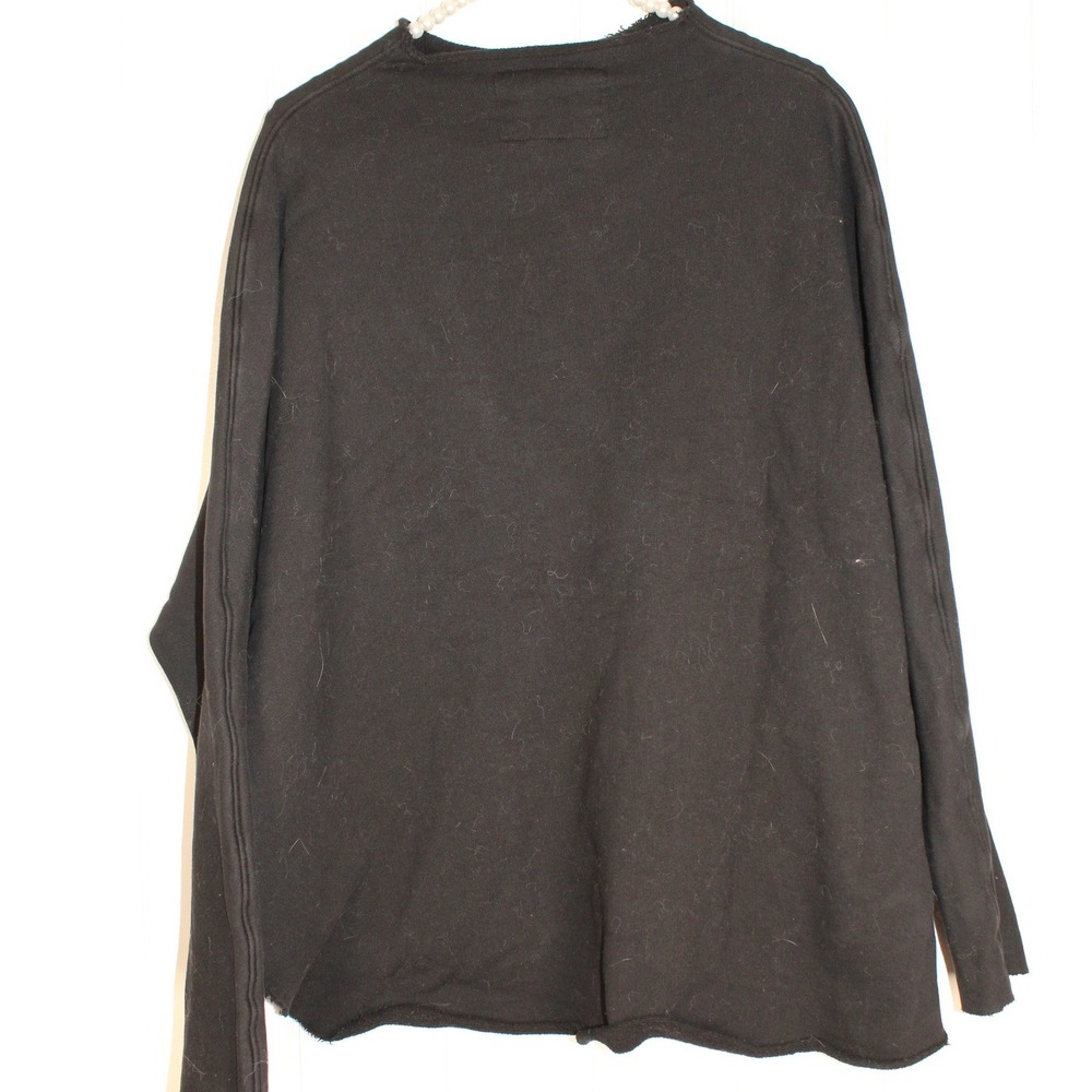 Frank & Eileen Effie Long Sleeve Funnel Neck Sweatshirt in Black Size Large - Picture 7 of 8